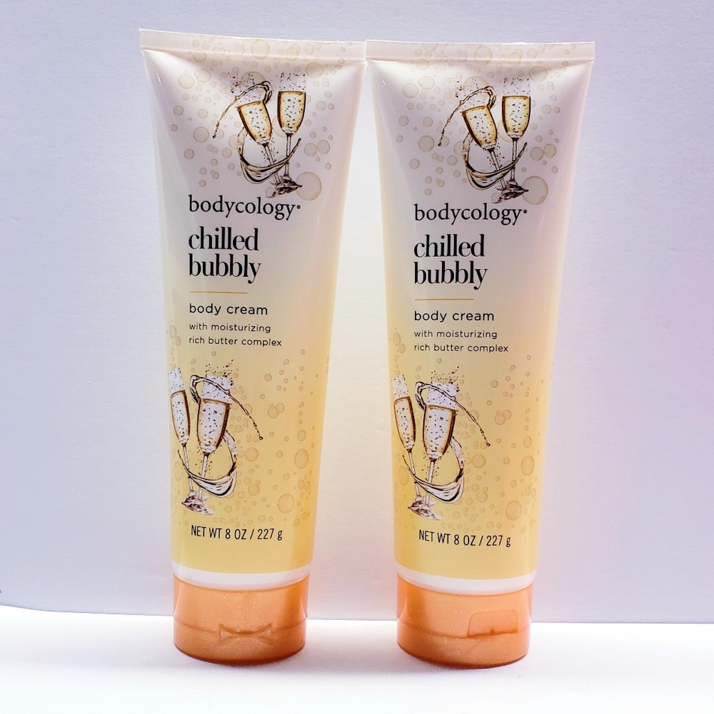 Bodycology CHILLED BUBBLY Body Cream, 8 fl oz (2 pack)